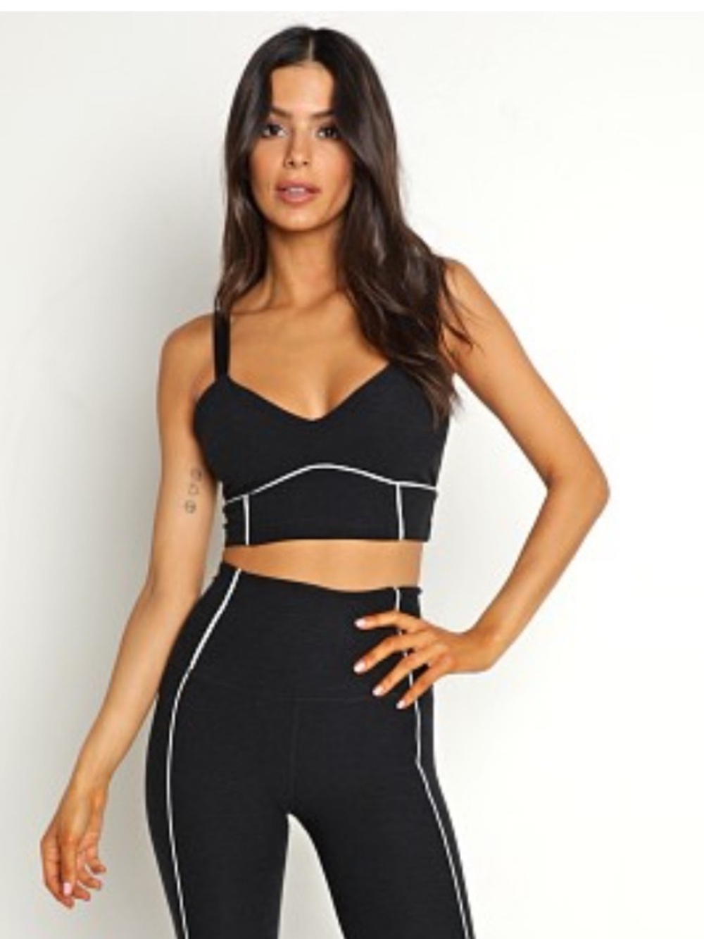 Beyond Yoga Spacedye Pipe Up Bra Darkest Night - XS